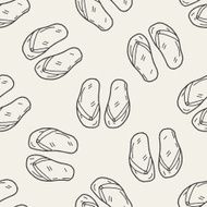 Flip flop doodle seamless pattern background N3