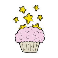 cartoon magical cupcake N12