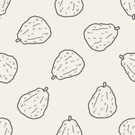 guava doodle seamless pattern background N2