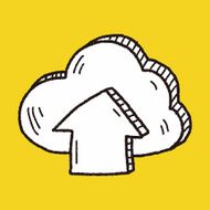 internet cloud doodle drawing N102