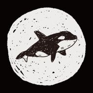Killer Whale doodle N5