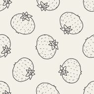 Passion Fruit doodle seamless pattern background N3