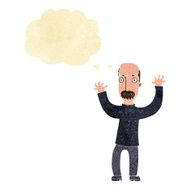 cartoon angry dad with thought bubble N11