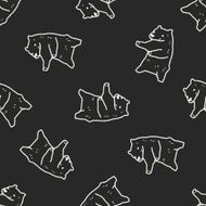 polar bear doodle seamless pattern background N3