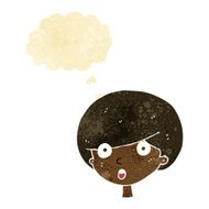 cartoon surprised boy with thought bubble N33