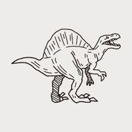 Spinosaurus dinosaur doodle N4
