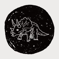 Triceratops dinosaur doodle N13