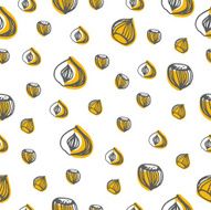 nuts vector seamless sketch pattern