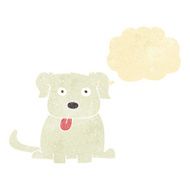 cartoon dog with thought bubble N36
