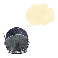 cartoon astronaut face with thought bubble N9