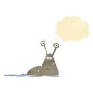 cartoon slug with thought bubble N19