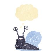 cartoon snail with thought bubble N36