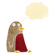 cartoon robin with thought bubble N52