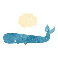 cartoon whale with thought bubble N47