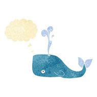 cartoon whale with thought bubble N48
