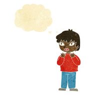 cartoon worried person with thought bubble N11