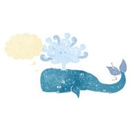 cartoon whale with thought bubble N49