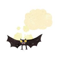 cartoon bat with thought bubble N26