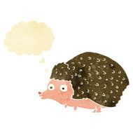 cartoon hedgehog with thought bubble N11
