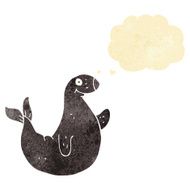 cartoon seal with thought bubble N24