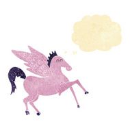 cartoon pegasus with thought bubble N6