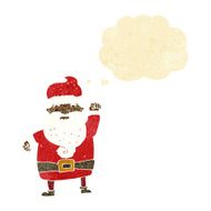 cartoon angry santa claus with thought bubble N21