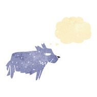 cartoon terrier with thought bubble N11