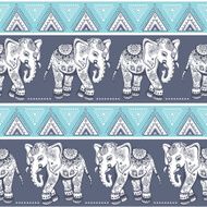Ethnic elephant seamless N9