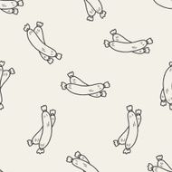 ham doodle seamless pattern background N2