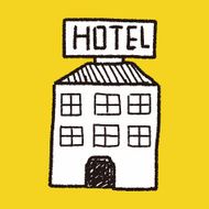 hotel doodle drawing N13