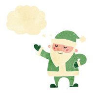 cartoon santa claus with thought bubble N215