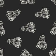 king doodle seamless pattern background N20