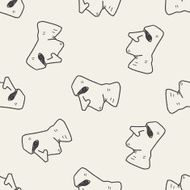 moai doodle seamless pattern background N2