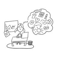The girl in the office vector N3