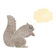cartoon squirrel with thought bubble N21