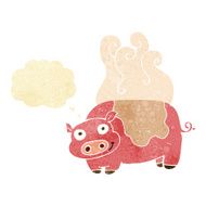 cartoon pig with thought bubble N24