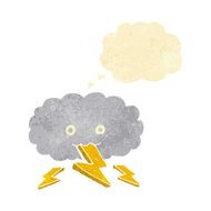 cartoon thundercloud with thought bubble N13
