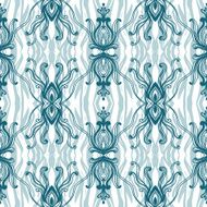 pretty curly abstract hand drawn seamless pattern N17