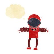cartoon astronaut with thought bubble N134