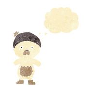 cartoon cute teddy bear with thought bubble N52