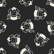 sumo doodle seamless pattern background N2