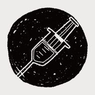 Syringes doodle drawing N12