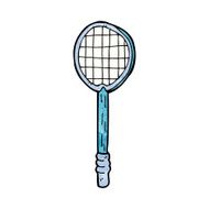 cartoon old tennis racket N7