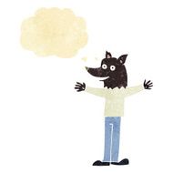 cartoon werewolf with thought bubble N31