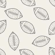 football doodle drawing seamless pattern background N3