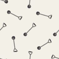 shot put doodle seamless pattern background N2