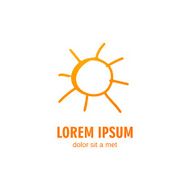 Vector Summer Sun Logo Design Template N4