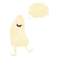cartoon funny slime monster with thought bubble N18