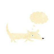 cartoon little wolf with thought bubble N41
