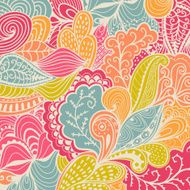 Vector texture with abstract flowers Colorful background Ethni